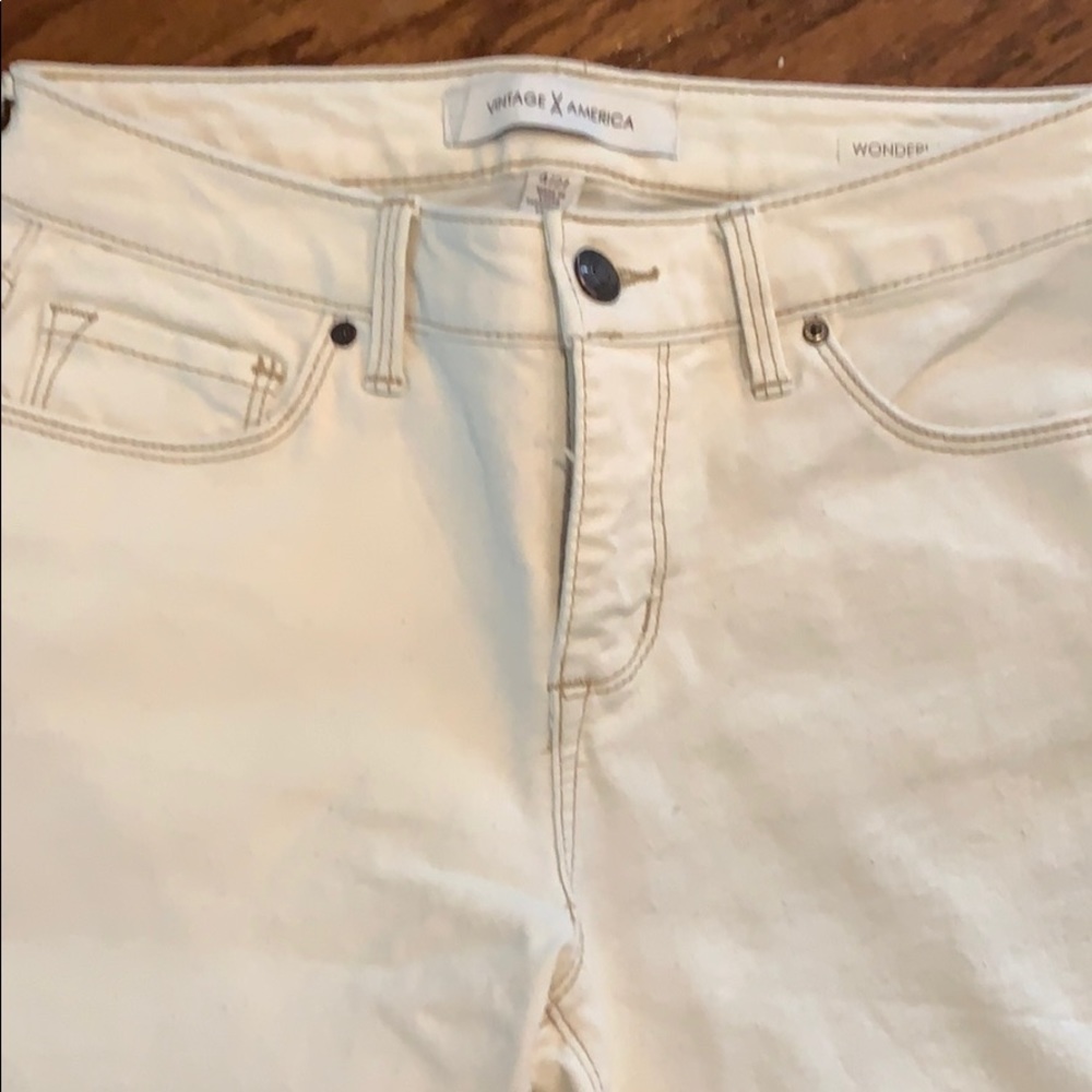 Cream jeans